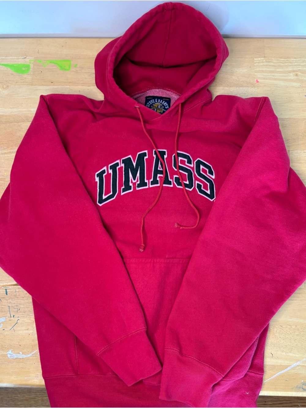 Steve & Barry's Red UMass Crewneck Hoodie